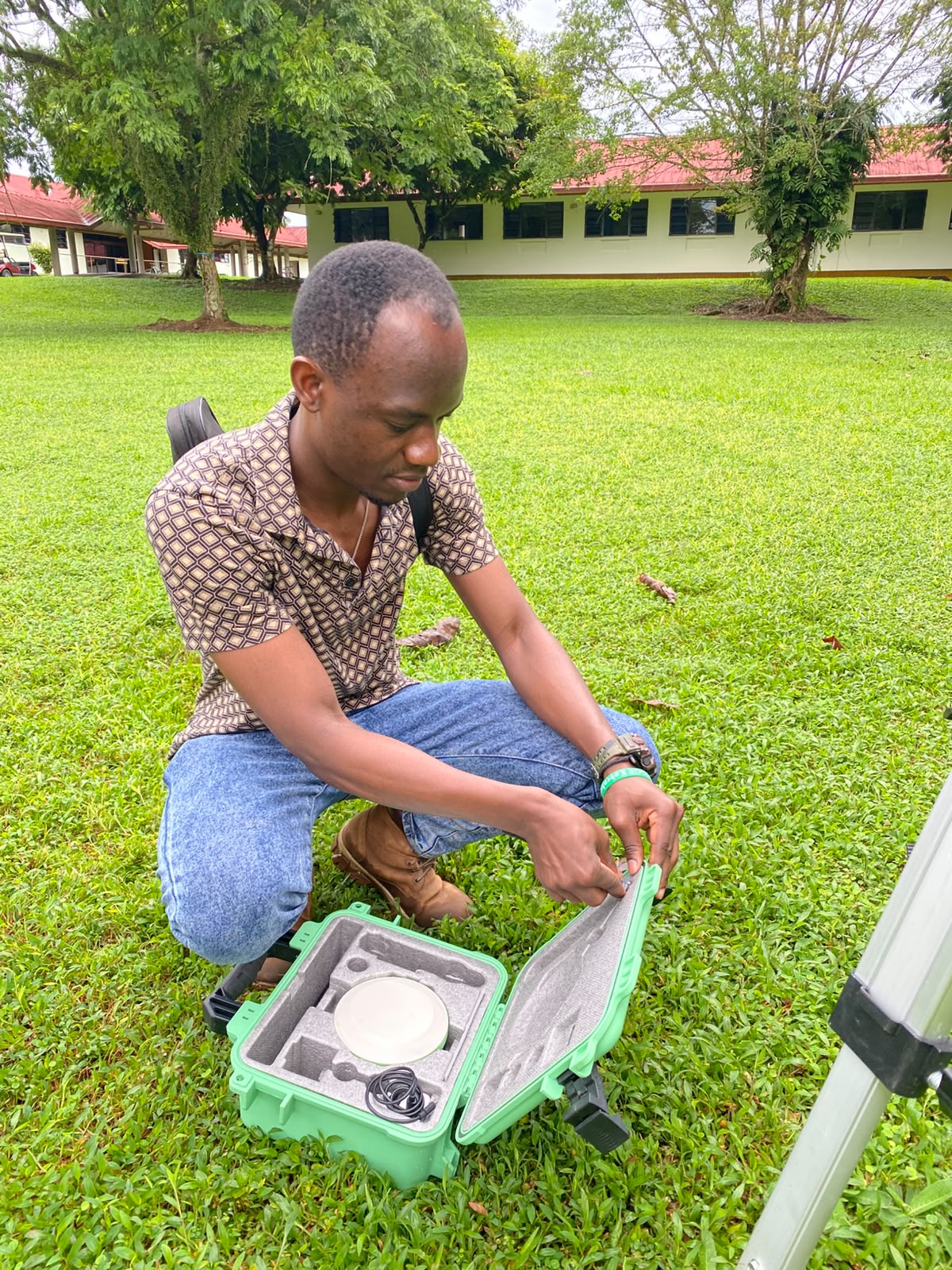 Preparing survey equipment